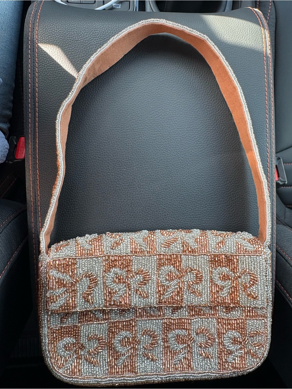Anthropologie Fiona: Metallic Bow Limited Edition Shoulder Bag - Picture 7 of 9
